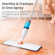 Rioware Delite Spray Mop for Dry and Wet Floor Cleaning with Washable Microfiber Pad - with 800ml Refillable Bottle for Wooden Floor, Hardwood, Marble, Laminate, Ceramic Tiles, and for Dust Cleaning